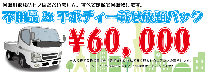 不用品2t平ボディー載せ放題パック